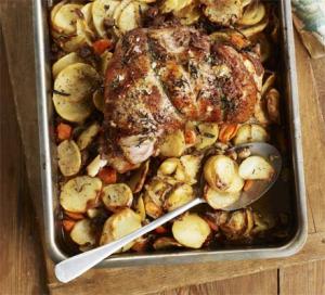 Image for Garlic Roast Lamb with Hotpot Potatoes